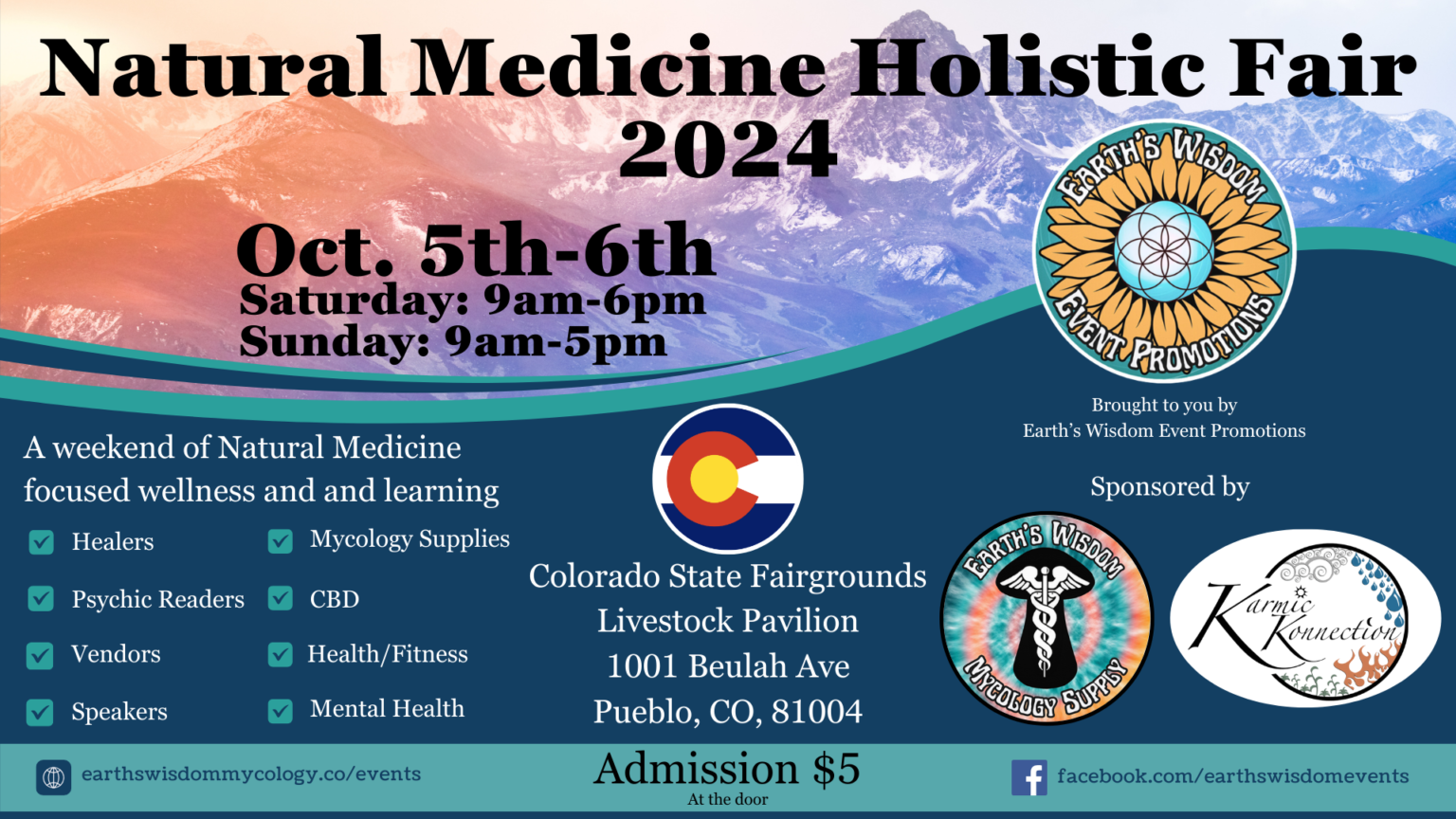 Natural Medicine Fair Pueblo 10/5 to 10/6